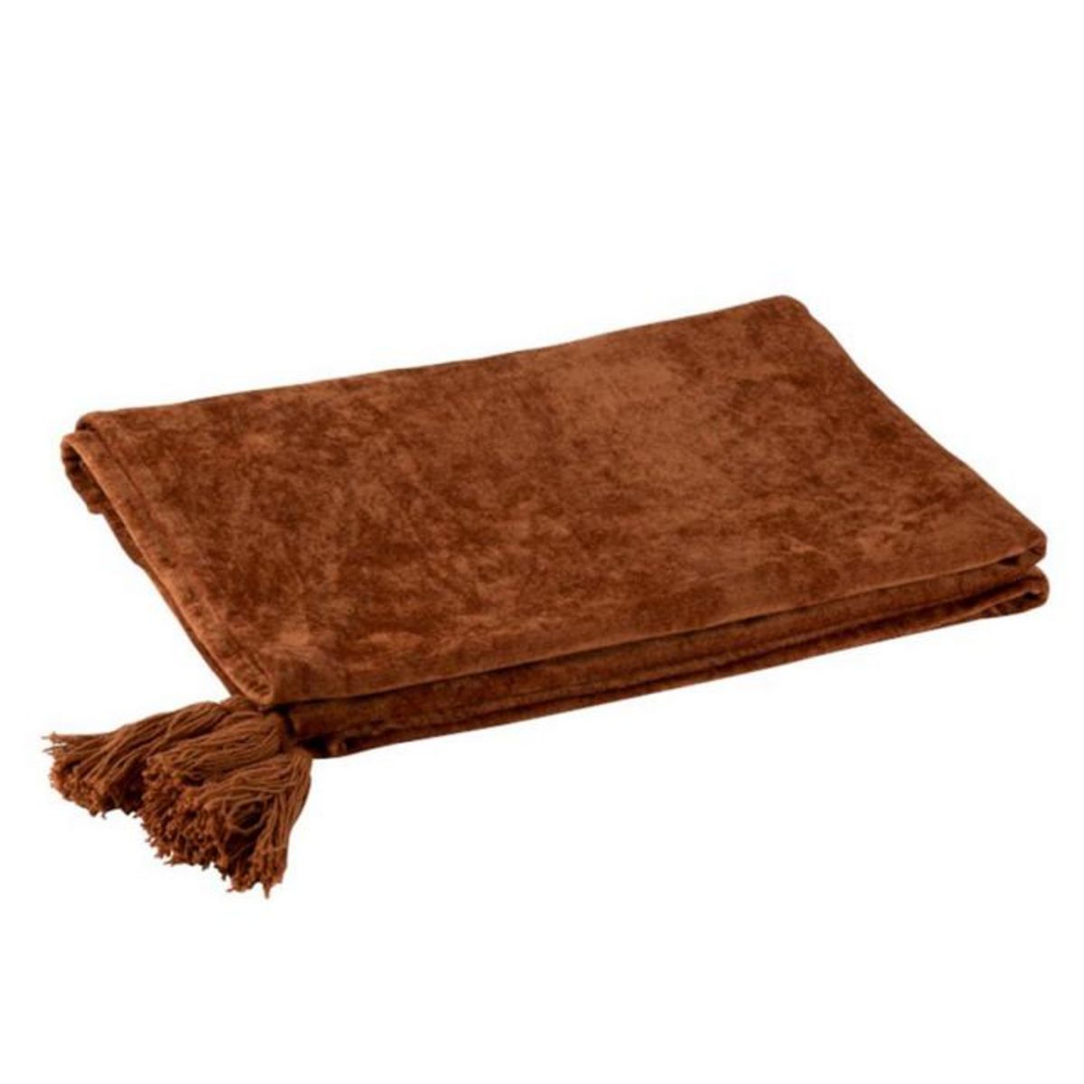 Paris Prix Plaid Déco en Coton  Floche  130x180cm Rouille