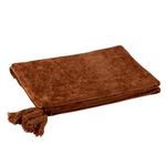 Paris Prix Plaid Déco en Coton  Floche  130x180cm Rouille