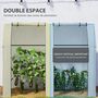 Voir la diapositive 6 : OUTSUNNY Serre de jardin 1,8 m² - 2 portes zippées 4 fenêtres - acier PE blanc