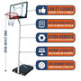 Voir la diapositive 5 : BUMBER copy of Panier de Basket sur Pied Mobile  Charlotte  Hauteur Réglable de 2,1m a 2,6m