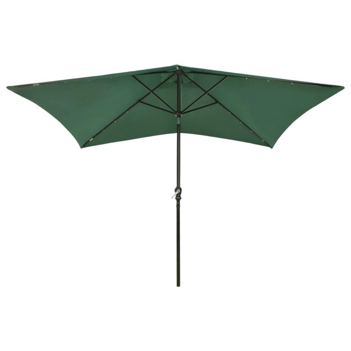 VIDAXL Parasol de jardin avec LED et mat en acier Vert 2x3 m