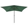 Voir la diapositive 2 : VIDAXL Parasol de jardin avec LED et mat en acier Vert 2x3 m