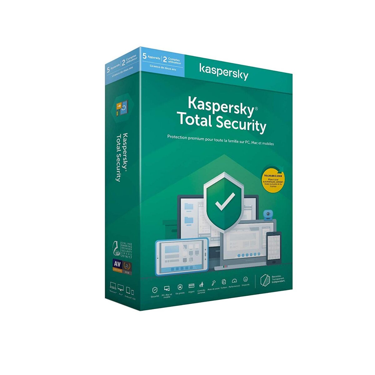 Kaspersky Total Security 2020 - 5 Postes 2 ans