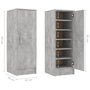 Voir la diapositive 6 : VIDAXL Armoire a chaussures Gris beton 32x35x92 cm Bois d'ingenierie