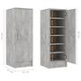 Voir la diapositive 6 : VIDAXL Armoire a chaussures Gris beton 32x35x92 cm Bois d'ingenierie