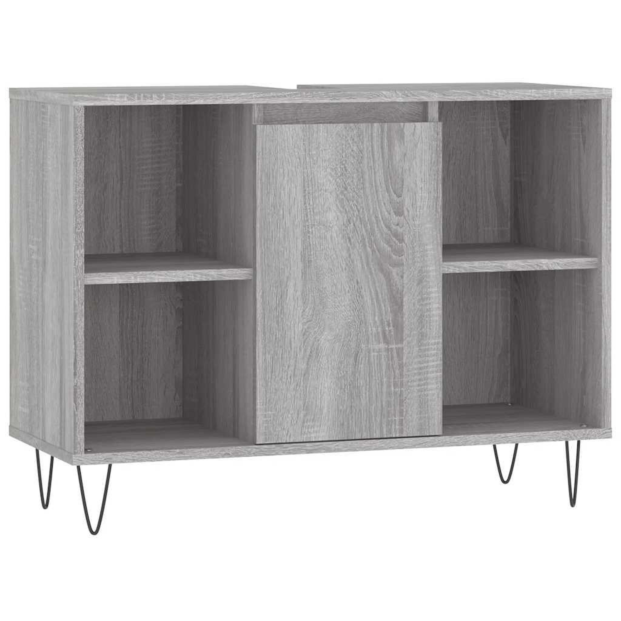 Voir la diapositive 2 : VIDAXL Armoire salle de bain sonoma gris 80x33x60 cm bois d'ingenierie