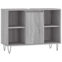 Voir la diapositive 2 : VIDAXL Armoire salle de bain sonoma gris 80x33x60 cm bois d'ingenierie