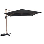 Proloisirs Parasol déporté LB orientable - heat look bois oak/gris 3 x 3 m