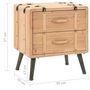 Voir la diapositive 6 : VIDAXL Table de chevet Bois de sapin massif 50 x 35 x 57 cm
