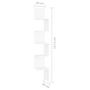 Voir la diapositive 6 : VIDAXL Etagere d'angle murale Blanc 20x20x127,5 cm bois d'ingenierie