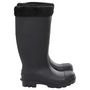 Voir la diapositive 4 : VIDAXL Bottes de pluie avec chaussettes amovibles noir taille 39 PVC
