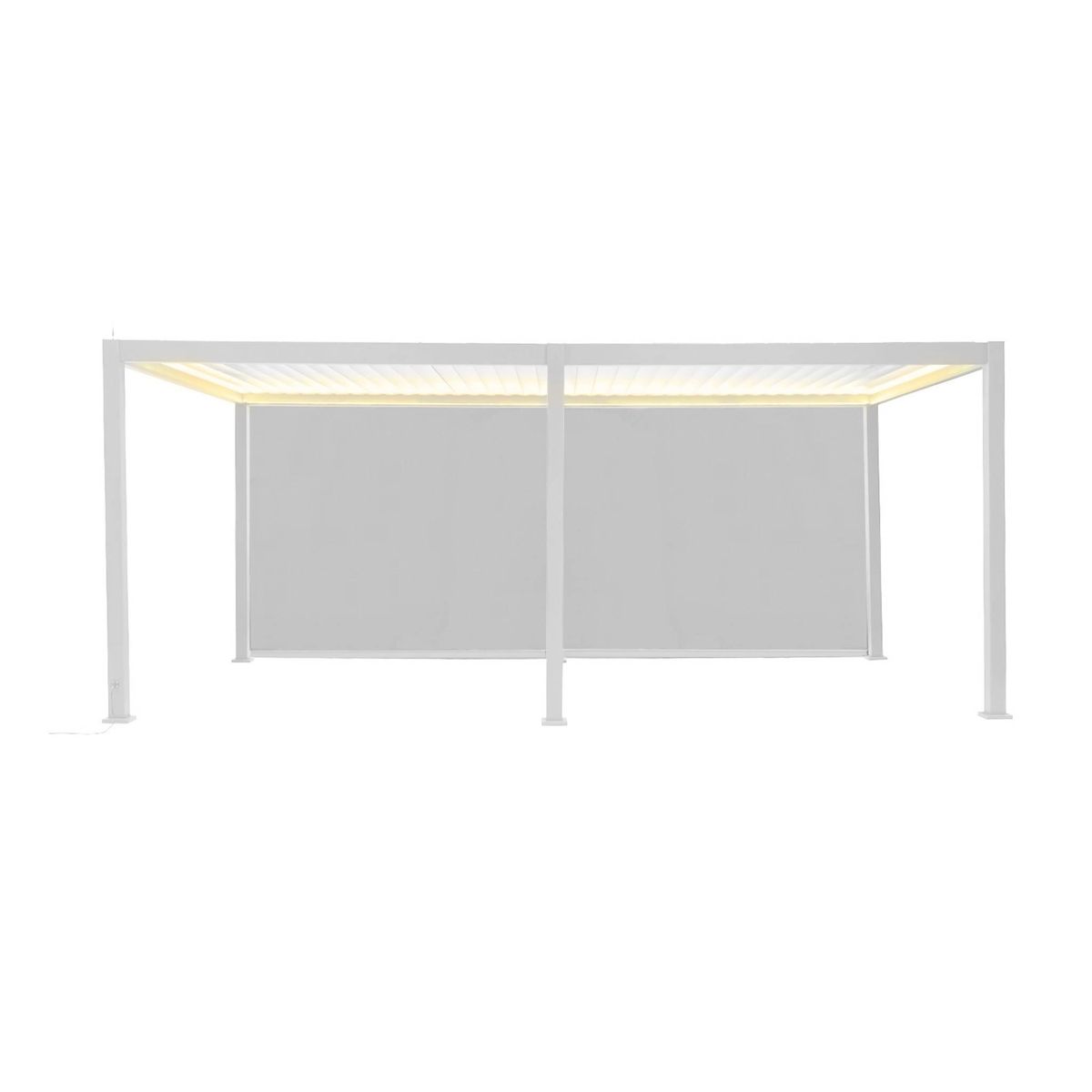 SWEEEK Pergola bioclimatique motorisée aluminium 6x3m LED + 2 stores 3m Triomphe
