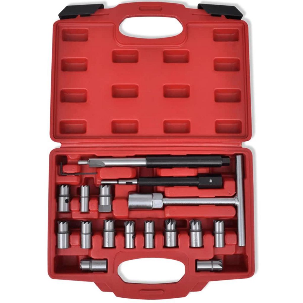 VIDAXL Ensemble de couteau de siege d'injecteur diesel 17 pcs