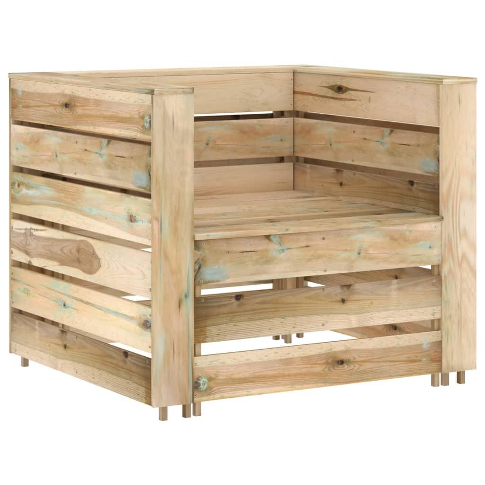 Voir la diapositive 2 : VIDAXL Salon de jardin palette 2 pcs Bois de pin impregne