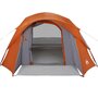 Voir la diapositive 5 : VIDAXL Tente de camping de cabine 4 personnes gris orange impermeable