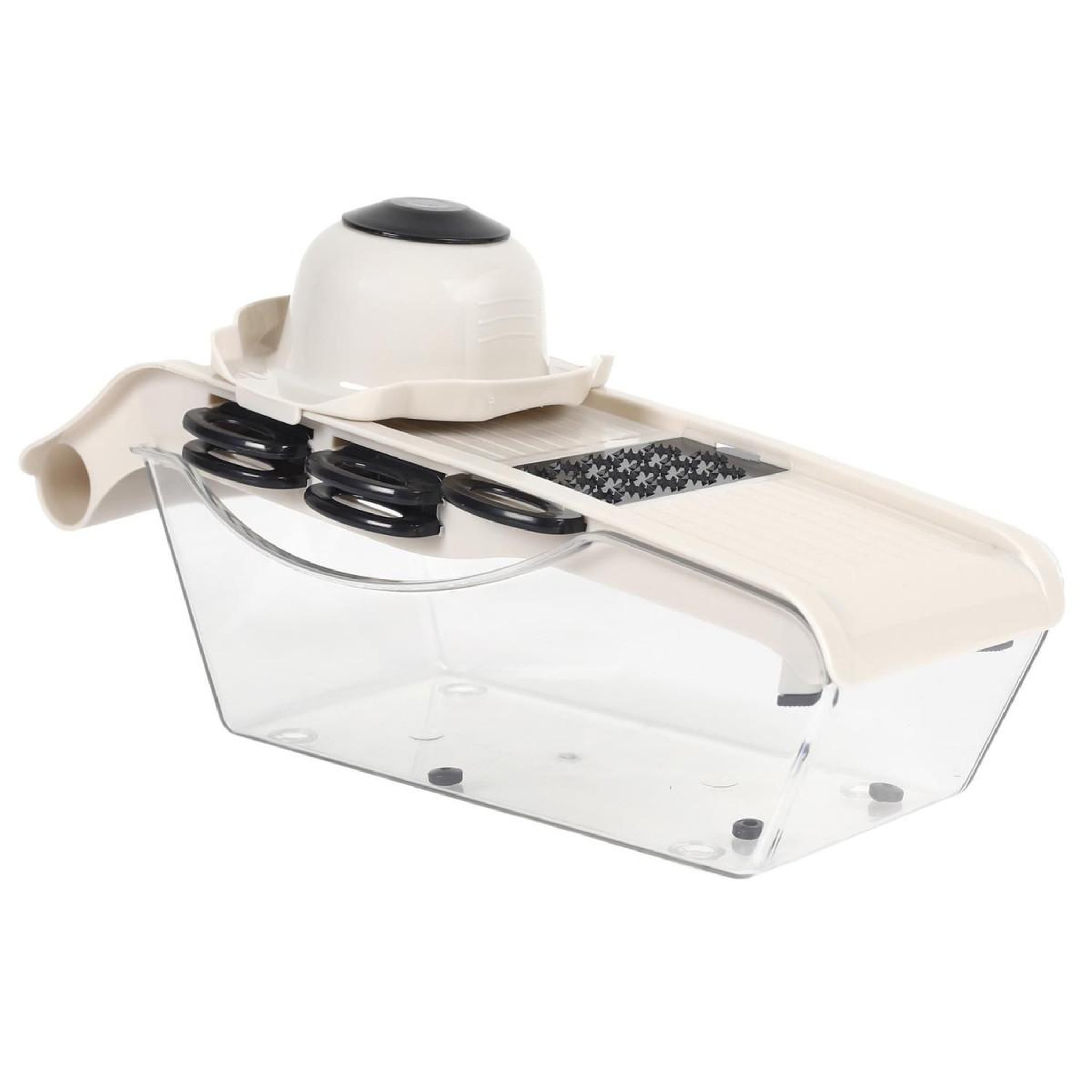 COOK CONCEPT Mandoline avec réservoir  5 accessoires  32cm beige