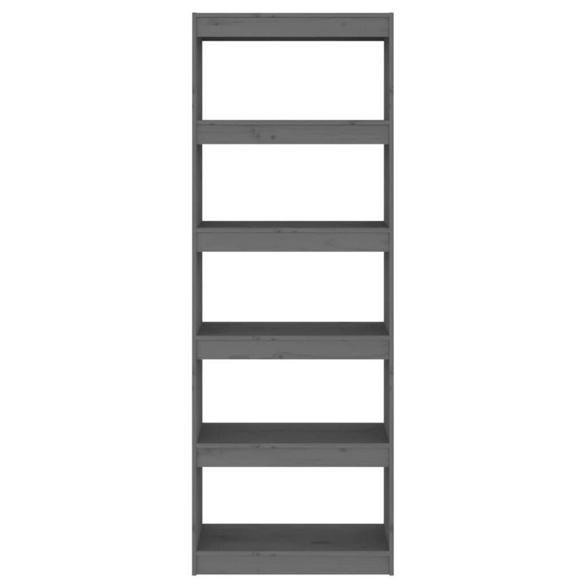 VIDAXL Bibliotheque/Separateur de piece Gris 60x30x167,5 cm Pin massif