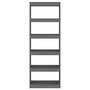 Voir la diapositive 3 : VIDAXL Bibliotheque/Separateur de piece Gris 60x30x167,5 cm Pin massif
