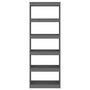 Voir la diapositive 3 : VIDAXL Bibliotheque/Separateur de piece Gris 60x30x167,5 cm Pin massif