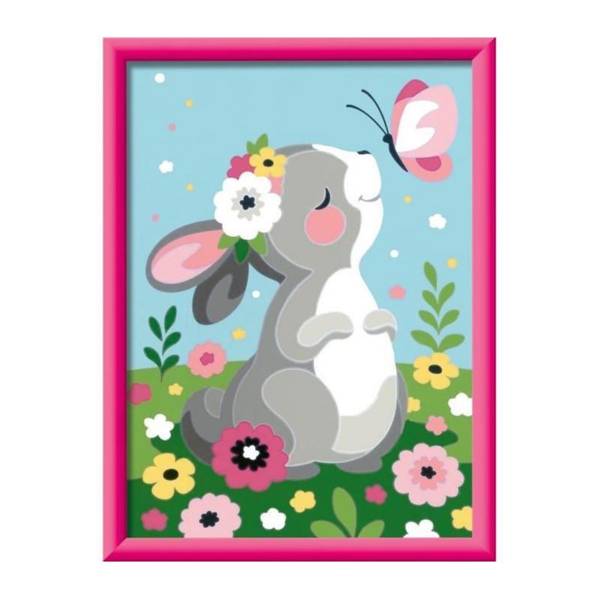 RAVENSBURGER CreArt Kids 18x24cm Lapin et papillon, Kit de peinture par numéros Numéro d'Art, Des 7 ans, 25836, Ravensburger