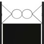 VIDAXL Cloison de separation 6 panneaux Noir 240x180 cm