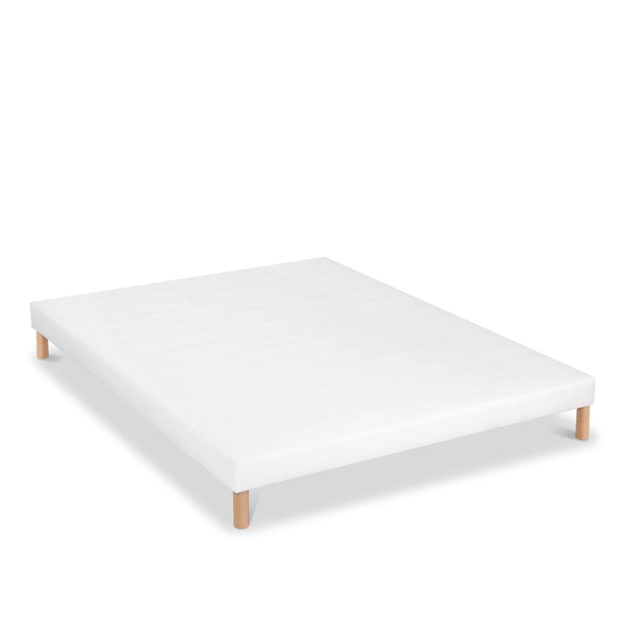 Voir la diapositive 3 : BELLECOUR Bellecour literie | sommier tapissier capucine | epaisseur 13 cm | blanc (pieds non inclus)