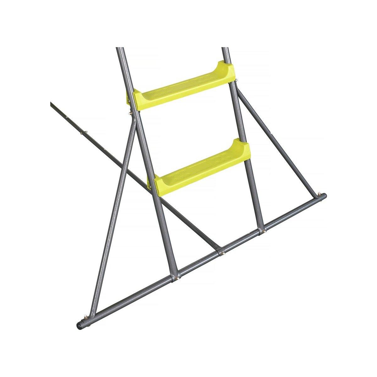 Habitat et Jardin Toboggan de jardin à double vague  Poly  en vert - 240 x 120 x 156 cm