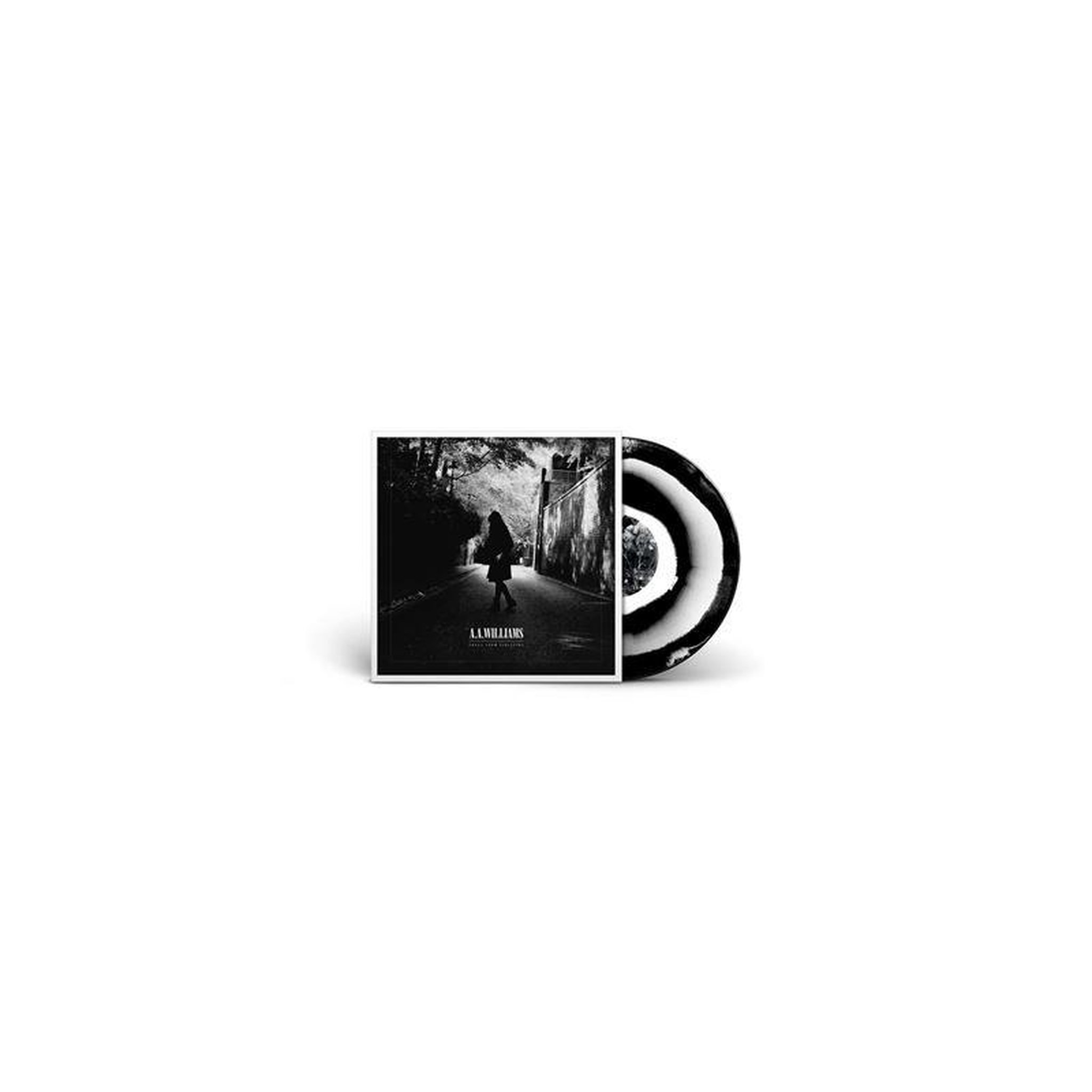 Vinyle la lune « songs from isolation » noir à thème graphique sombre, jaquette incluse, vinyle