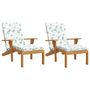 Voir la diapositive 3 : VIDAXL Coussins de chaise longue lot de 2 motif de feuilles