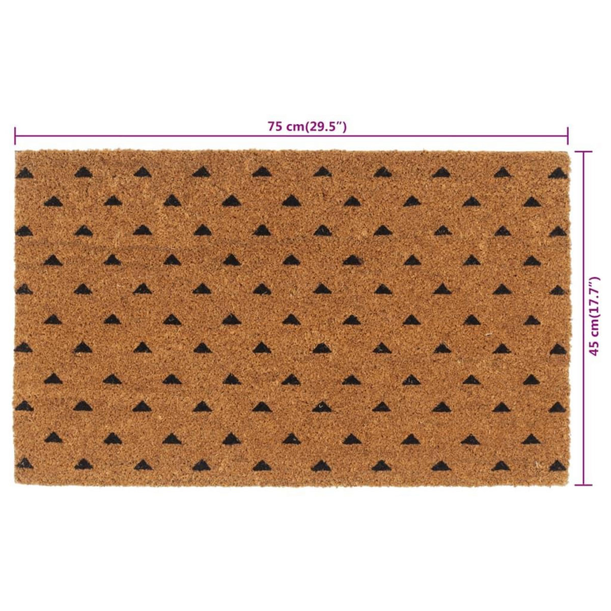 VIDAXL Tapis de porte naturel 45x75 cm fibre de coco touffete