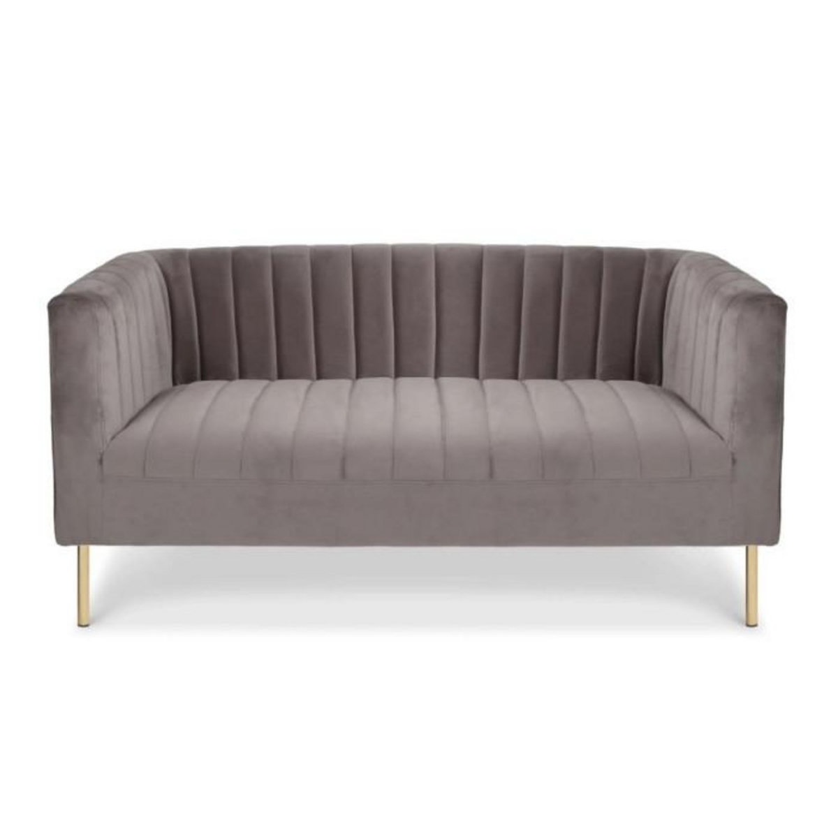 Paris Prix Canapé 2 Places Velours  Taylor  150cm Gris