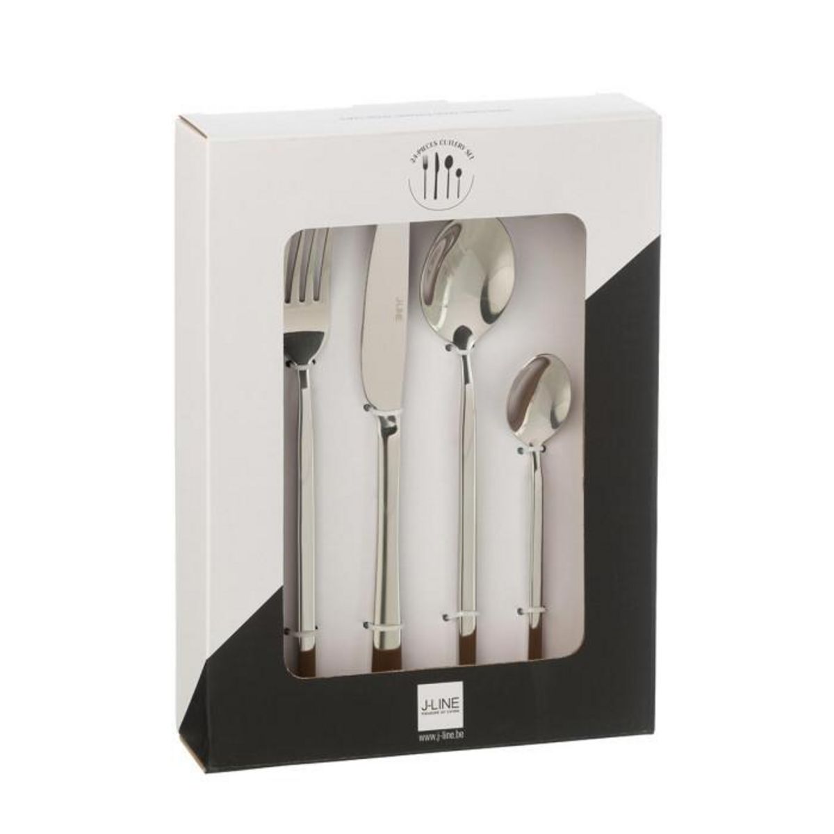 Paris Prix Ménagère 24 Pièces en Inox  Brillant  27cm Argent