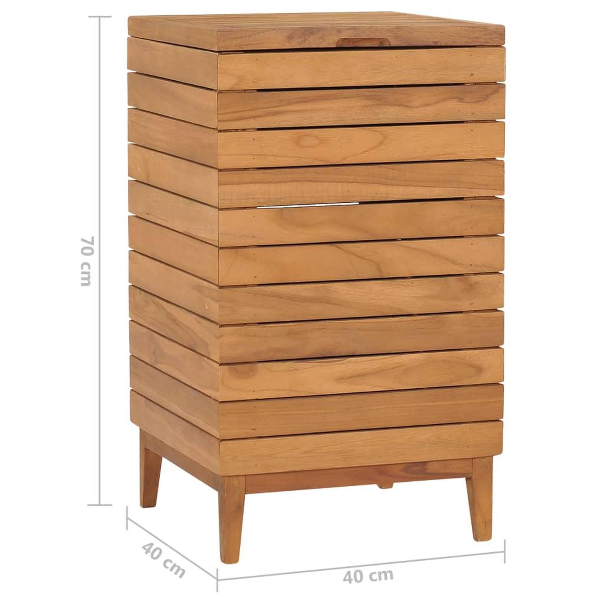 Voir la diapositive 6 : VIDAXL Panier a linge 40x40x70 cm bois de teck massif