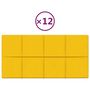 Voir la diapositive 2 : VIDAXL Panneaux muraux 12 pcs Jaune 60x30 cm Velours 2,16 m^2