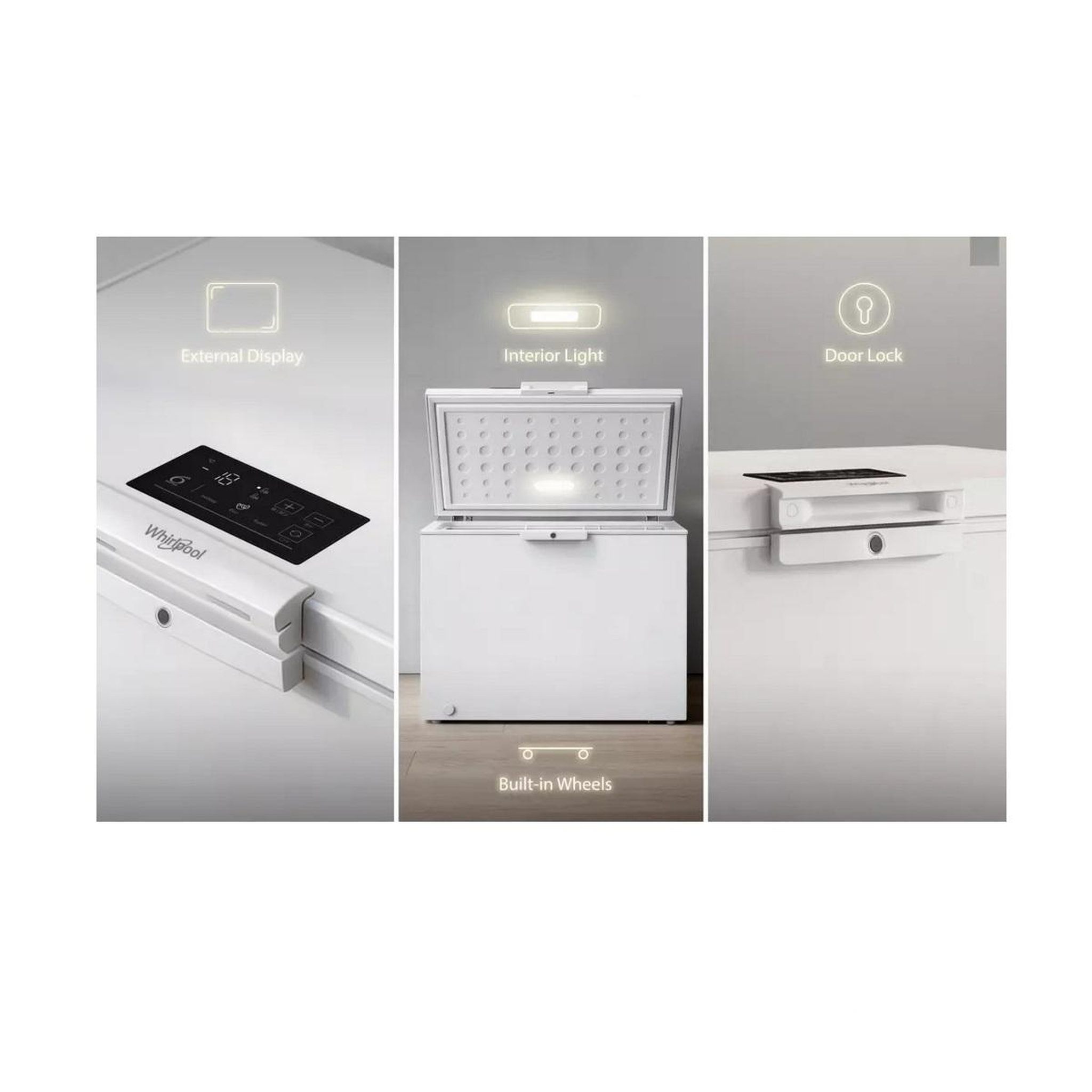 Voir la diapositive 6 : Whirlpool Congélateur coffre 70.5cm 142l blanc - w3rhs14ew
