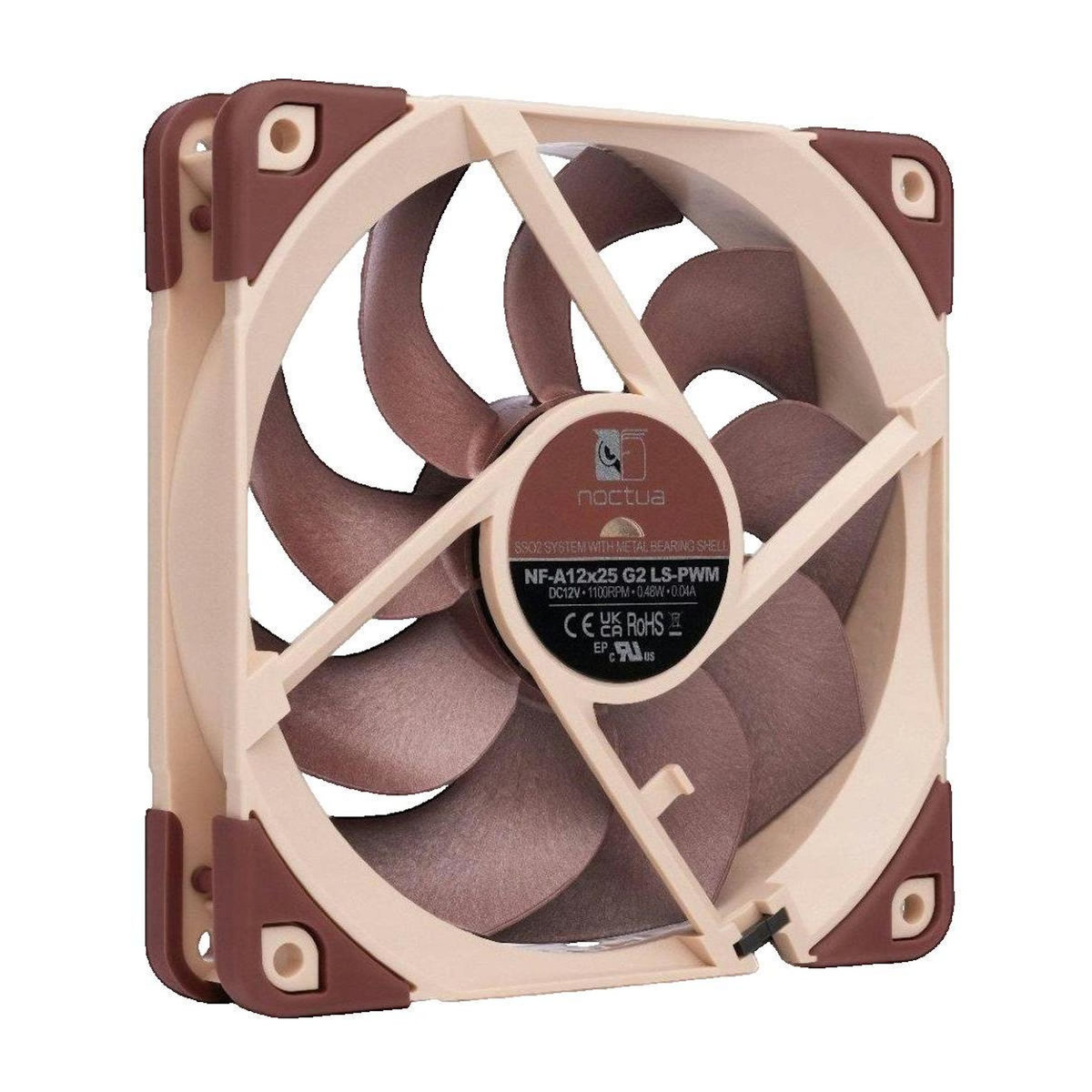 Noctua Ventilateur Noctua NF-A12x25 G2 LS-PWM beige et brun