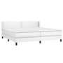 Voir la diapositive 3 : VIDAXL Sommier a lattes de lit avec matelas Blanc 200x200cm Similicuir