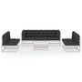 Voir la diapositive 2 : VIDAXL Salon de jardin 8 pcs avec coussins Bois de pin massif