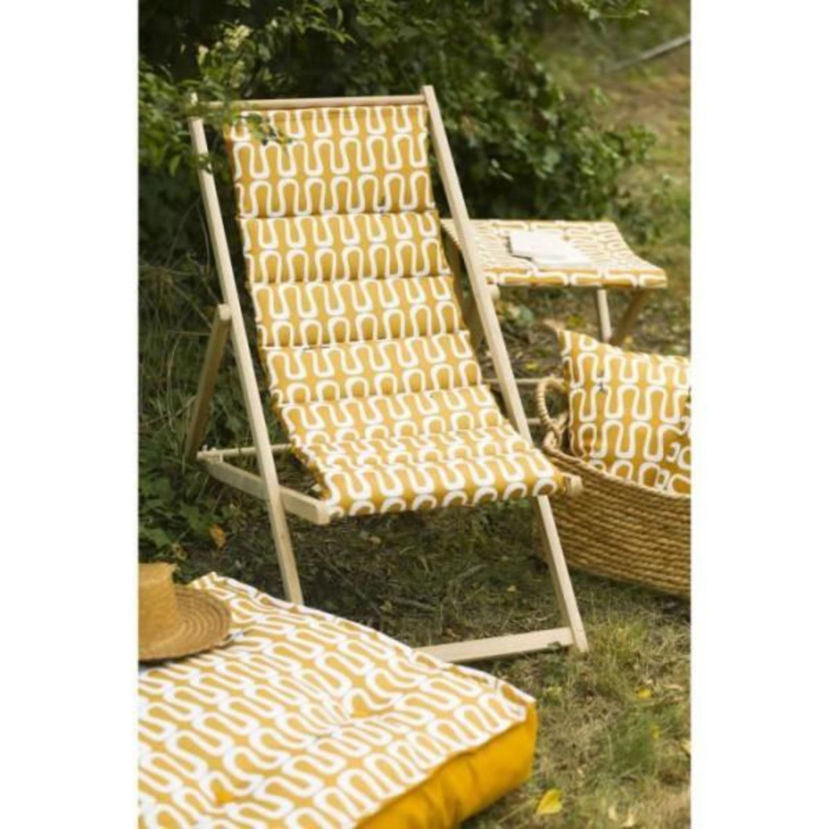 Jardin prive Transat Chilienne matelassée - JARDIN PRIVE - ELECTRO - Cumin - F100