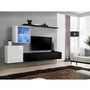 Voir la diapositive 2 : Paris Prix Meuble TV Mural Design  Switch XV  260cm Noir & Blanc