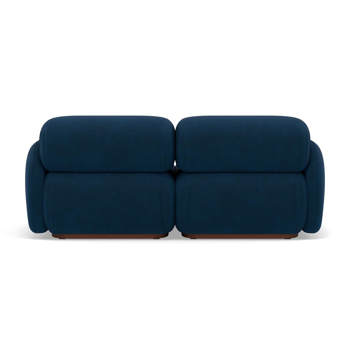 LISA DESIGN Penelope - canapé droit modulable 2 places en velours texturé