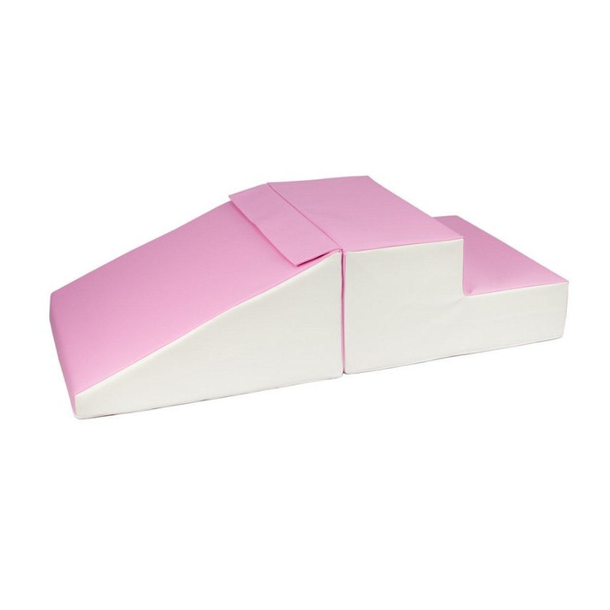 VELINDA Set de 2 grands blocs en mousse blanc rose pastel