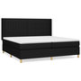 Voir la diapositive 2 : VIDAXL Sommier a lattes de lit avec matelas Noir 200x200 cm Tissu