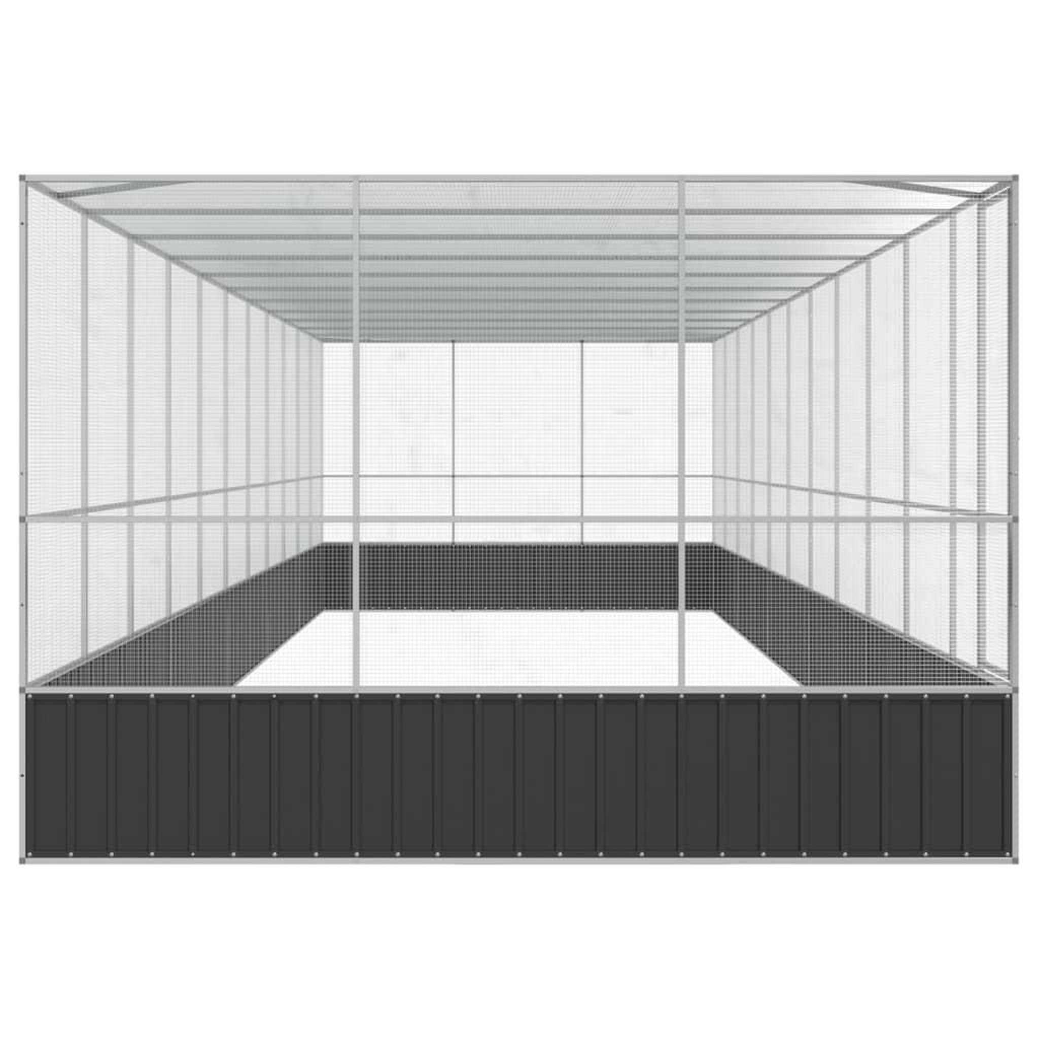 Voir la diapositive 4 : VIDAXL Voliere avec extension argente 1139x307x212 cm acier
