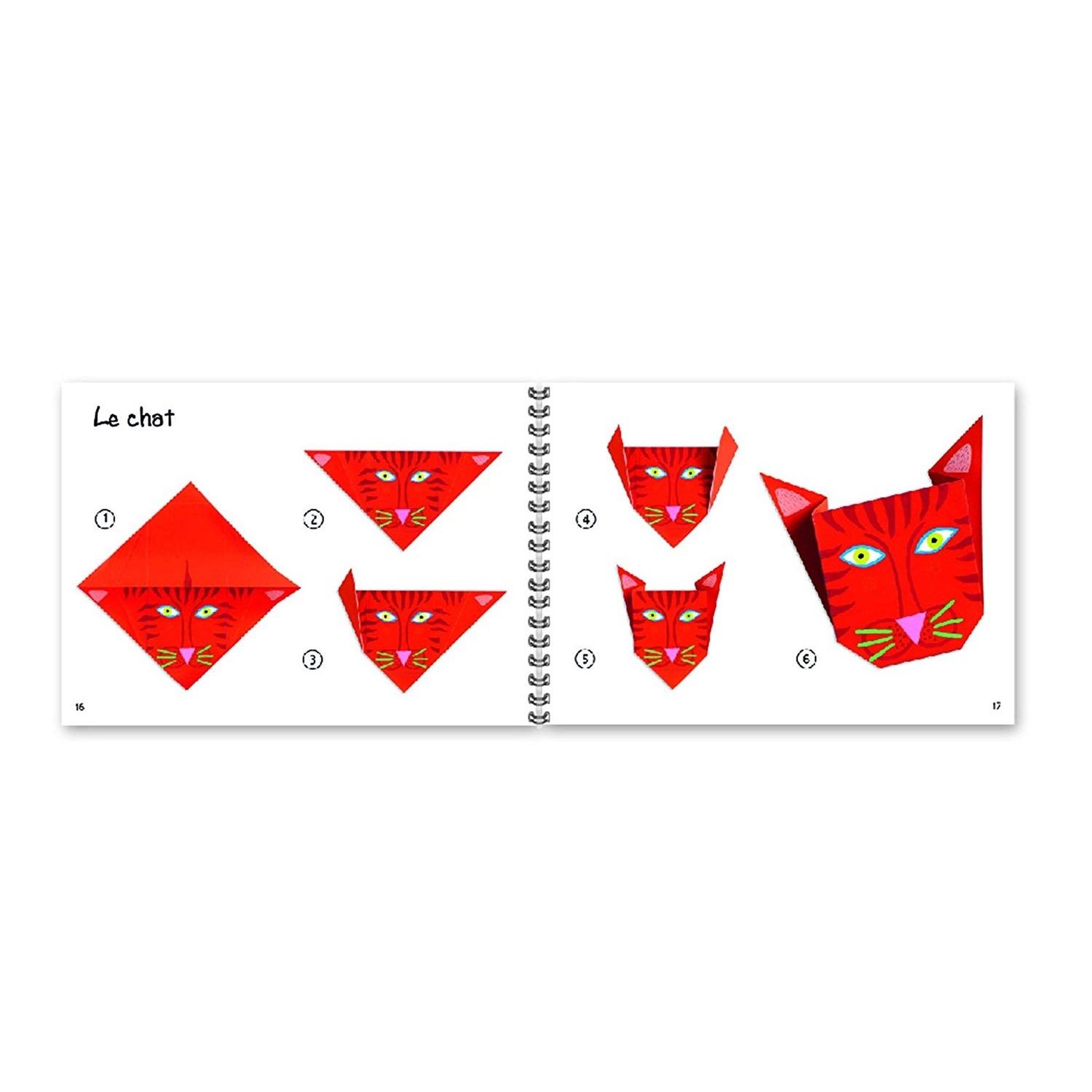 Voir la diapositive 4 : Djeco Pochette de papier origami Animaux