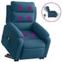 Voir la diapositive 2 : VIDAXL Fauteuil inclinable de massage electrique bleu velours