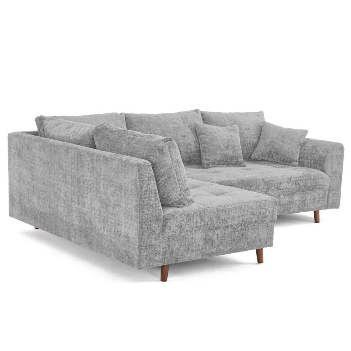 LISA DESIGN Rune - canapé d'angle gauche 4 places en velours texturé