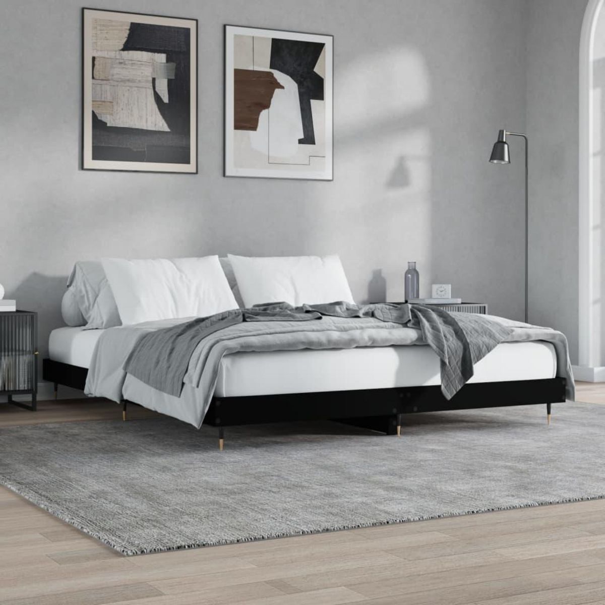VIDAXL Cadre de lit sans matelas noir 120x200 cm