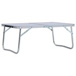 VIDAXL Table pliable de camping Blanc Aluminium 60x40 cm
