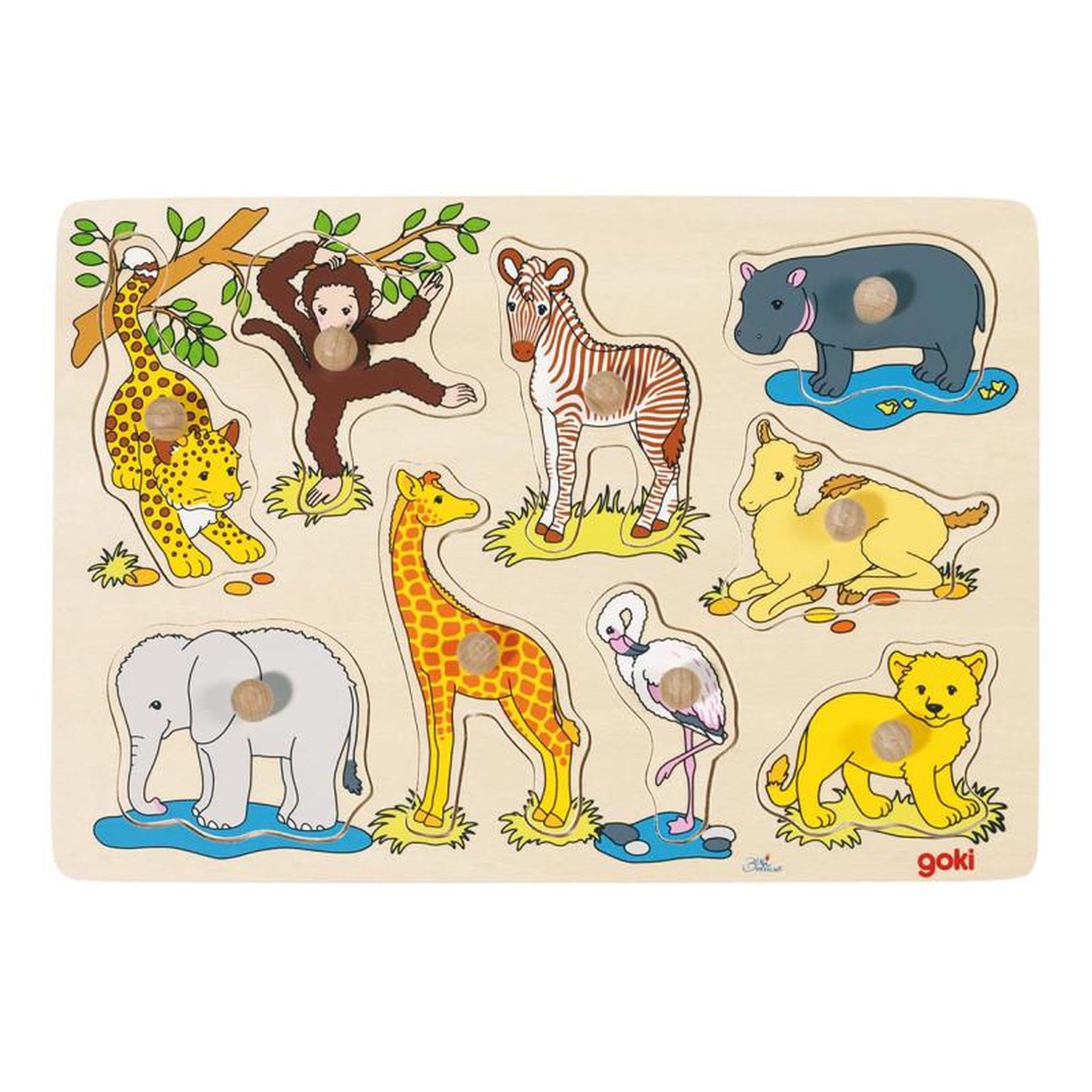 Goki GOKI Puzzle Bébés animaux d'Afrique